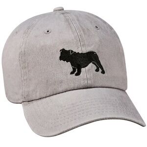 Love My Bulldog Baseball Cap Hat Unisex Grey Black Pet Collection